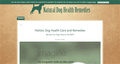 Desktop Screenshot of natural-dog-health-remedies.com